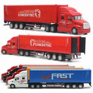 Литые игрушечные автомобили, литые модели грузовика 1:48, продажа, модель контейнерного грузовика из сплава, грузовик-контейнер для мальчиков, коллекционная Игрушечная модель