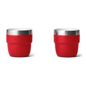 2024 nuevo diseño 4oz 6oz mini apilable taza de café con aislamiento al vacío taza de café con revestimiento de cerámica de acero inoxidable con asa