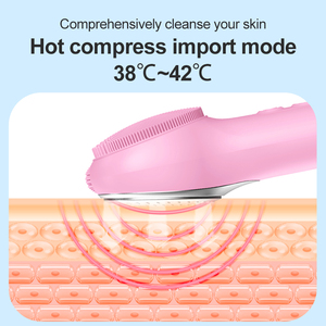 <span class=keywords><strong>Brosse</strong></span> <span class=keywords><strong>nettoyante</strong></span> électrique portable imperméable pour le <span class=keywords><strong>visage</strong></span>, best-seller, nettoyage en profondeur des pores du nez, <span class=keywords><strong>brosse</strong></span> de massage du <span class=keywords><strong>visage</strong></span> en silicone chauffante - Product Image 5