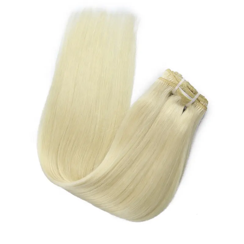 Wholesale Clip In 100% Human Hair Extensions, Grade 12A Virgin Human Hair Extensions Clip In Stock