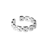 Bague ajustable style Ins en argent sterling S925 plaqué or 14K, motif bracelet de montre ajouré, bijoux fins