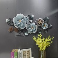 Décoration murale suspendue en métal doré de style nordique 120x60cm, motif floral printanier, pour hôtel, modèle personnalisé, livraison directe DDP