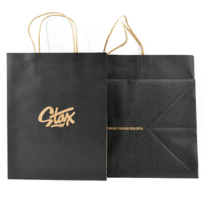 ถุงกระดาษคราฟท์แบบพกพาสำหรับร้านอาหารร้านกาแฟร้านกาแฟสั่งติดโลโก้ได้ตามต้องการ - Product Image 1