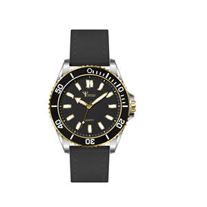 Montre de sport pour homme inspirée de la plongée, avec boîtier en alliage, verre de 5 mm d'épaisseur, cadran en verre, mouvement à quartz, bracelet en cuir pour usage quotidien et extérieur - Product Image 3