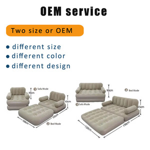 Giường hơi đa năng kiểu mới <span class=keywords><strong>5</strong></span> trong <span class=keywords><strong>1</strong></span> có tay vịn, thiết kế hiện đại, vỏ vải, ghế <span class=keywords><strong>sofa</strong></span> giường một chỗ & nệm gấp - Product Image 3