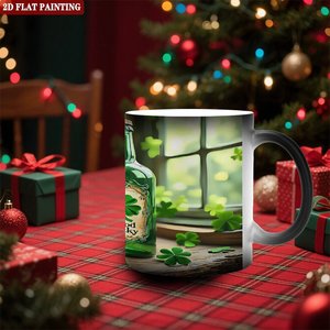 Frosted Black <b>Ceramic</b> <b>Mug</b> 11oz Sublimation Heat Transfer DIY Blank Cup - Product Image 2