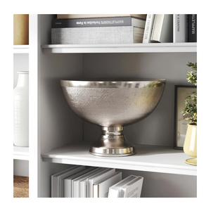 Bol à fleurs sur piédestal pour centre de table, vente en gros, qualité supérieure, piédestal en aluminium plaqué nickel, bol à fruits - Product Image 1