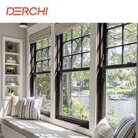 Ventana Moderna Personalizada de Doble Hoja, Ventanas Verticales de Aluminio para Baño, Disponibles en Colores Personalizados