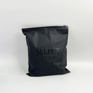 Branded Black Plastic Zip Lock Bags - UV Printed Logo Frosted Zipper Pouches for Clothing & Beauty - Product Image 5