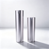 Flacon pompe airless rond double en acrylique pour soins de la peau, 15ml 30ml 40ml 50ml