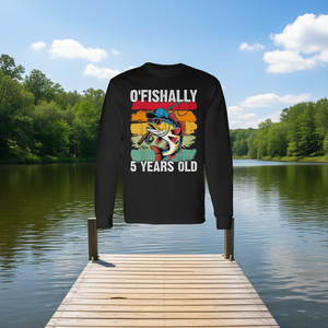 T-shirt à manches longues pour anniversaire de pêche à la ligne, 5 ans, O'fishally - Product Image 3