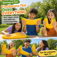 Nieuwe extra grote en zachte gigantische fruit squishies, bananen-stijl knijp speelgoed voor stressverlichting, langzaam rijzende TPR squishies fidget speelgoed