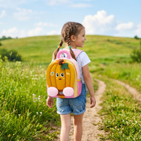 Nouveau sac à dos pour enfants à thème citrouille en tissu Oxford avec harnais à coussin d'air, léger, réduisant la charge, et au design charmant et fantaisiste