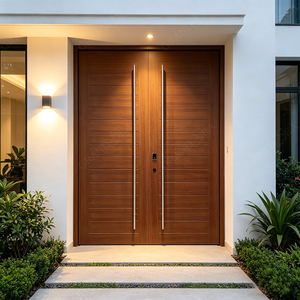 <span class=keywords><strong>Porte</strong></span> <span class=keywords><strong>d</strong></span>'<span class=keywords><strong>entrée</strong></span> pivotante en chêne massif pour villa américaine moderne, avec cadre en <span class=keywords><strong>aluminium</strong></span>, pour maison - Product Image 6