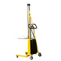 Chariot élévateur à batterie au plomb-acide de 100 kg à 150 kg, petit transpalette, chariot élévateur à fourche avec pneus en polyuréthane, déplaceur latéral électrique
