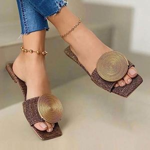 Tendance 2025 Boucle Ronde Plates Décontractées Chaussons de Plage Grandes Tailles pour Femmes Pointure 43 - Product Image 6