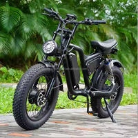 Bicicleta Eléctrica de Montaña con Suspensión Trasera, Cuadro de Aluminio, Neumáticos Anchos, 750W/1500W, 48V 15Ah, para Adultos