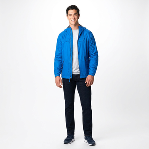 Chaqueta Cortavientos Impermeable para Hombre, Diseño Deportivo Personalizado, con Capucha, Ligera, Delgada, con Revestimiento, Gran Venta - Product Image 1