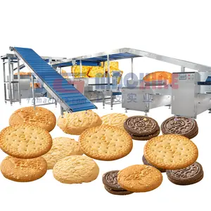 Perlengkapan pengolah biskuit Sandwich otomatis sepenuhnya terlaris pemasok mesin pengemasan biskuit jenis bantal