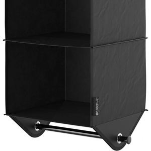 Reinforced 3-Tier Hanging Closet <b>Storage</b> with Garment Rod Non-Woven Fabric Iron Pipe Closet Shelves for <b>Shoes</b> &Clothes Organizer - Product Image 4