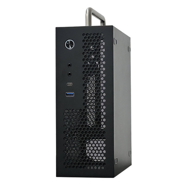 High Quality A09 Mini ITX PC Case Supports MINI ITX Motherboard Small 1U Flex Power Supply with Portable Handle