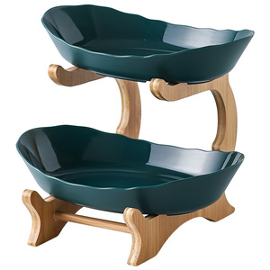 Présentoir à <span class=keywords><strong>3</strong></span> <span class=keywords><strong>niveaux</strong></span> en bambou durable et écoresponsable, étagère en bois naturel pour plantes succulentes, support à cupcakes, rangement alimentaire, épices de cuisine - Product Image 3