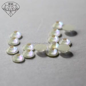 ASFA316 Cristaux de verre gris clair brillant à 12 facettes, strass thermocollants durables pour la décoration DIY, vêtements faits à la main - Product Image 5