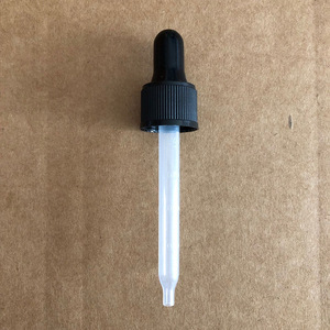 20/410 20/415 24mm Plastik Damlalık Ölçekli Plastik Pipet, Esansiyel Yağ Sıvı Tüpü için Parlak Buzlu Beyaz Siyah Kauçuk Uçlu - Product Image 3