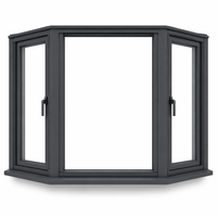 Ventanas de Aluminio con Doble Vidrio Templado de Alta Eficiencia, Resistentes al Viento, Seguras, Duraderas y de Venta al Por Mayor