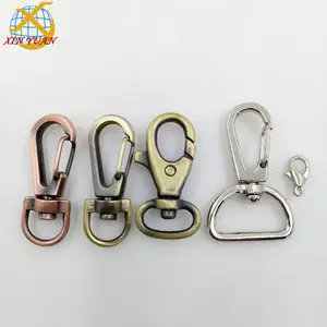 Xinyuan Atacado Níquel Livre Giratória Parafuso Snap Gancho para Saco Peças Keychain Snap Ganchos Fivelas Bag Strap Lobster gancho