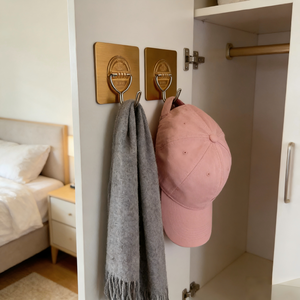 Lot de 3 crochets adhésifs muraux en plastique <span class=keywords><strong>à</strong></span> double revêtement argenté, résistants, pour serviettes, vêtements, rangement mural, ventouse sous vide - Product Image 2