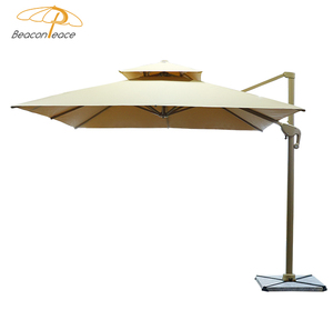 Parapluies d'extérieur Chapeau d'extérieur portable de grande taille Parapluie pliant pliable <span class=keywords><strong>Grand</strong></span> jardin Parasol en macramé pour patio et plage - Product Image 2