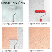 LSY7 ''Texture Roller DIY Decorative Art Pattern Paint Roller Rouleau en caoutchouc pour la décoration des murs, meubles et sols
