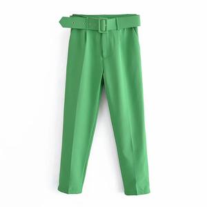 Estate primavera <span class=keywords><strong>donna</strong></span> carriera <span class=keywords><strong>pantaloni</strong></span> Office Lady Traf <span class=keywords><strong>pantaloni</strong></span> dritti cintura Casual alla caviglia <span class=keywords><strong>pantaloni</strong></span> <span class=keywords><strong>donna</strong></span> <span class=keywords><strong>donna</strong></span> <span class=keywords><strong>Beige</strong></span> - Product Image 5
