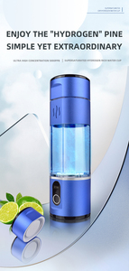 Mesin Ionizer air hidrogen portabel, botol air hidrogen portabel, dapat diisi ulang, kaca air kaya hidrogen, cangkir kesehatan (biru) - Product Image 4