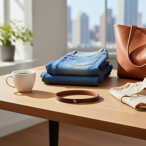 Cintura in PU con lettera D in rilievo, larghezza 2,8 cm, fibbia ad anello a D in lega, accessorio casual alla moda per donna e uomo - Product Image 3