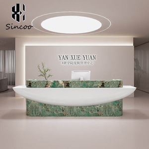 Mostrador de Recepción Moderno de Fibra de Vidrio de Lujo para Salón de Belleza, Hotel y Gimnasio - Personalizable, Duradero, de Uso Comercial - Product Image 3