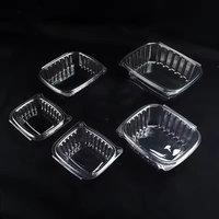 Conteneur alimentaire à clapet personnalisable en PET transparent de 32 oz, de qualité alimentaire, pour salades, herbes, sushis, sucre