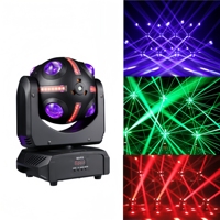 Projecteur de scène mobile DJ Disco Ball 8x10W RGBW 4-en-1 à LED, effet stroboscopique, laser DMX512, tête mobile en forme de ballon de football