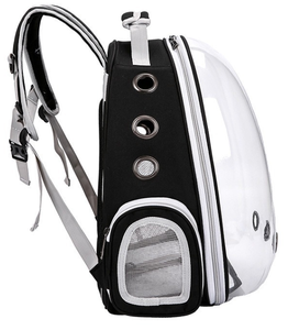 תיק גב מתקפל ומתכוונן לחתולים, אופנתי ויוקרתי, נייד, עשוי אוקספורד, לנשיאת חיות מחמד בגודל בינוני, עם סגירת רוכסן ונושם. - Product Image 3