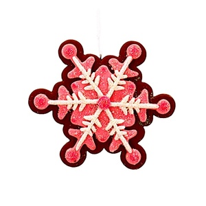 Bán Đồ Trang Trí Giáng Sinh Long Lanh Bông Tuyết Polymer Mặt Dây Chuyền Cây Treo Trang Trí Quà Tặng - Product Image 2