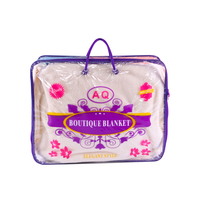Impression personnalisée Matériau durable en PVC Sacs d'emballage en gros avec fermeture éclair Drap de lit Couette