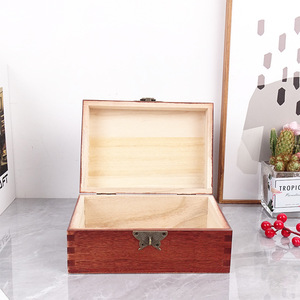 Caja de Almacenamiento de Madera Rectangular con Tapa, Decorativa, para Uso en el Hogar, Joyería, Exhibición de Certificados de Boda - Product Image 2