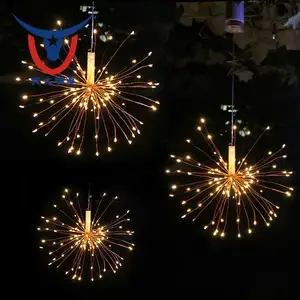 Dandelion String Lights 5cm LED Fireworks Copper String Lights Bouquet Shape 100 LED Micro Lights For DIY Wedding Centerpiece