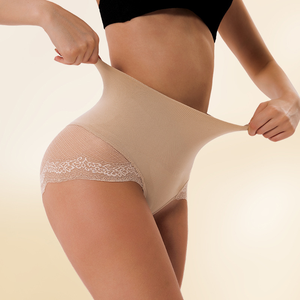 Taglie forti a vita alta mutandine modellanti da donna senza cuciture per il corpo Shaper mutandine per il controllo della pancia Sexy triangolo biancheria intima per il dimagrimento - Product Image 5
