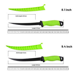 طقم سكاكين صيد السمك WPK-1867، سكاكين من الفولاذ المقاوم للصدأ بأحجام من 5 إلى 9 بوصات، 5 أحجام مختلفة لسكاكين تقطيع السمك والأسماك النيئة - Product Image 6