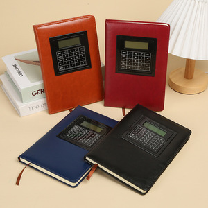 Quaderno Multifunzionale con Calcolatrice a 8 Cifre, Copertina in PU, Formato A5, Regalo Promozionale, Diario Personalizzabile con Logo - Product Image 1