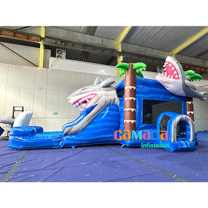 Castillo Inflable Comercial de PVC con Tobogán Grande, <span class=keywords><strong>Casa</strong></span> de Brinco para Niños y Adultos para Uso en Piscinas - Product Image 4