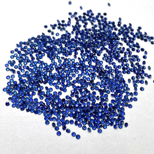 Saphir naturel de couleur saphir, forme ronde, 0,8 mm-2,0 mm, provenant directement de l'usine en Chine - Product Image 1
