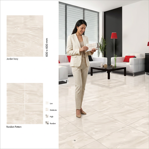 Azulejos de Porcelana Pulida con Diseño de Mármol Bianco, 600x600 mm, Acabado Brillante, GVT, para Pisos Interiores de Lujo - Product Image 3